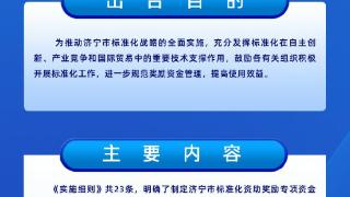 政策解读 | 《济宁市标准化资助奖励专项资金实施细则》