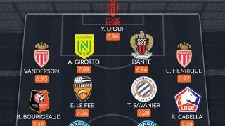 法甲赛季最佳阵容：梅西、姆巴佩搭档锋线，丹特在列