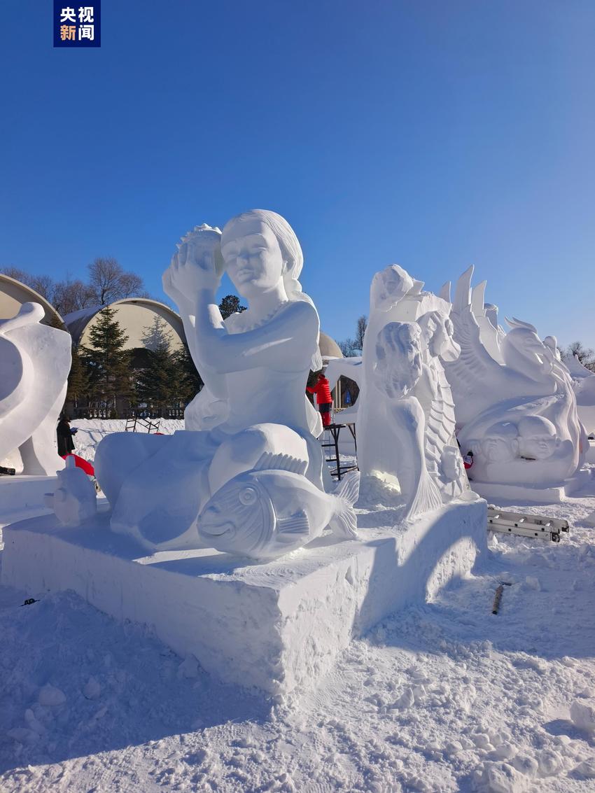 超高水平雪雕来了！各国高手在哈尔滨切磋技艺