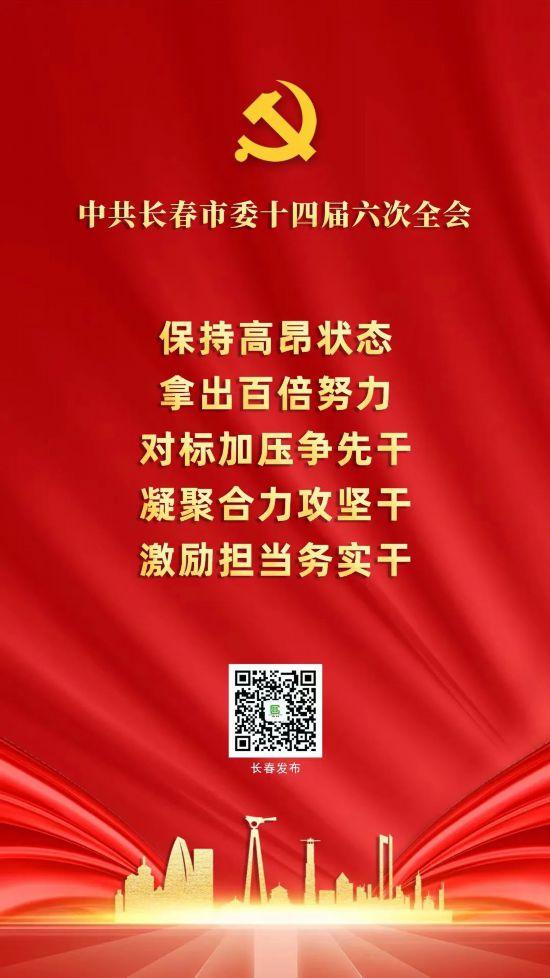 划重点！一组海报速览中共长春市委十四届六次全会