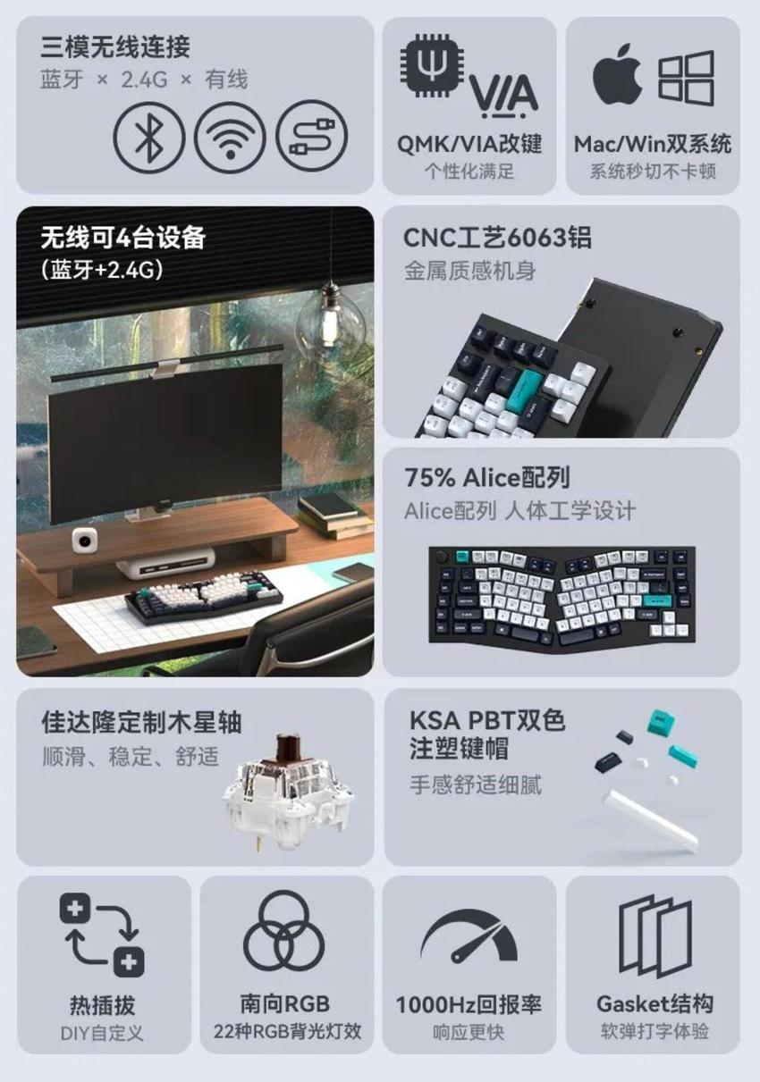 keychron发布q10max三模机械键盘