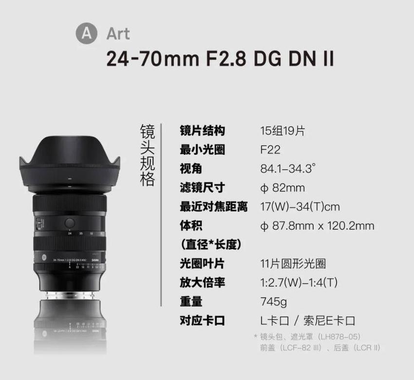 24-70mmf2.8dgdnll镜头新品发布，配备光圈环