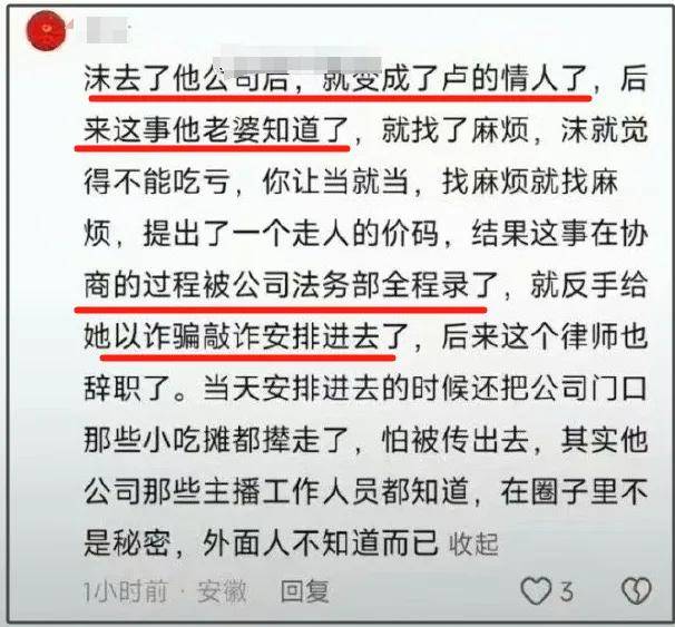 辛巴曝三只羊高管判刑，还把情人送进牢房，当事人私密账号显心虚