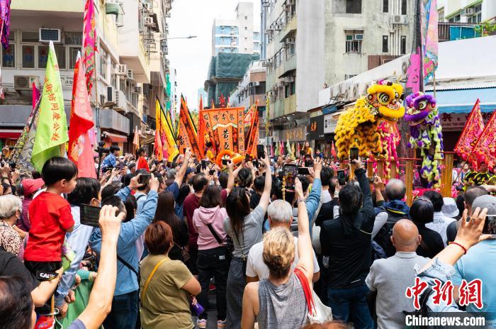 香港鸭脷洲举行洪圣传统文化节庆祝活动