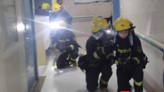 镇江市京口区消防救援中队开展消防应急疏散演练