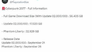 《2077》2.0需更新17GB 单独资料片大小为32.9G