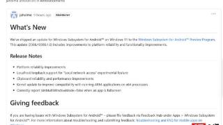 微软windows11安卓子系统更新公告