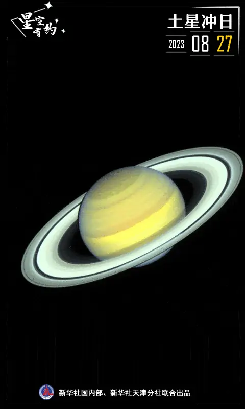 27日土星冲日，“指环”光彩夺目