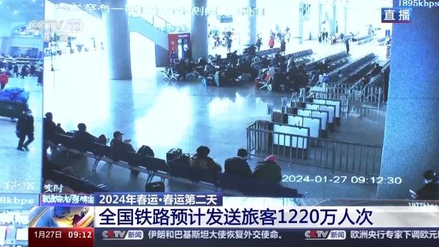 春运第二天 全国铁路预计发送旅客1220万人次