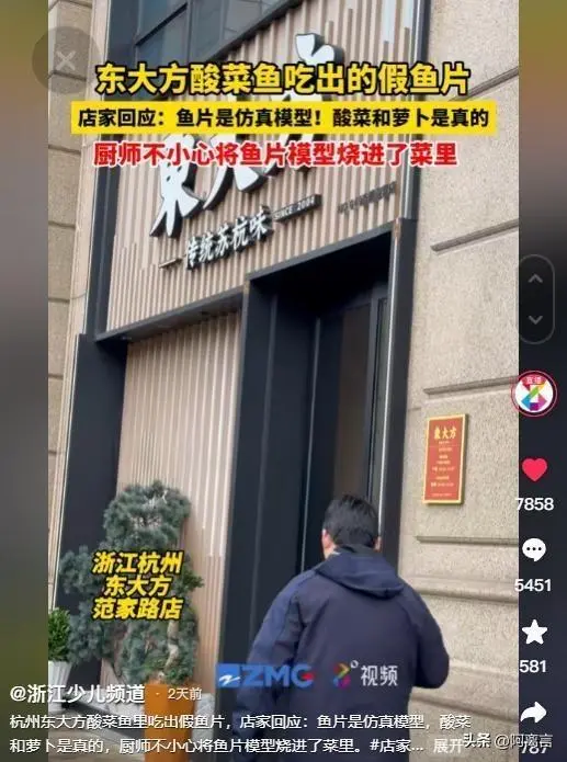 还能这样？食客疑酸菜鱼为塑料制，专家实验后：鱼肉就是塑料做的