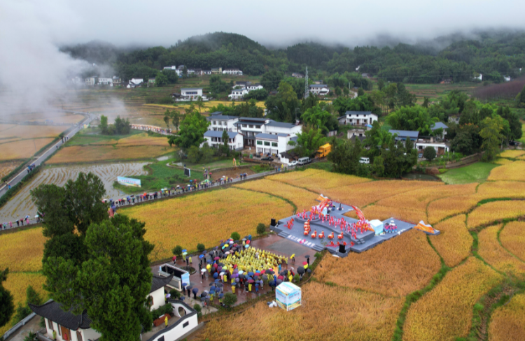 套圈、接力、稻田摸鱼……梁平区欢欣鼓舞庆丰收