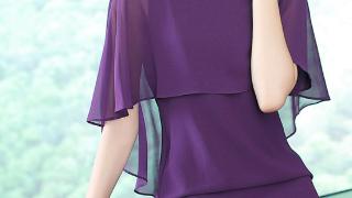 紫色连衣裙洋气显白，让你举手投足间尽显高贵优雅风范