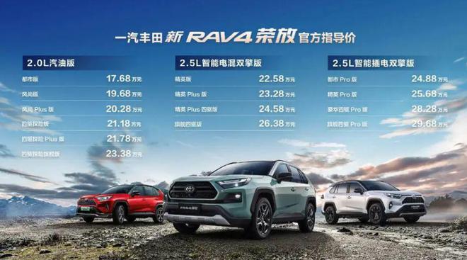 新款rav4荣放上市，售价17.68万元起