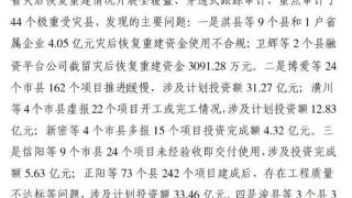 河南近百亿灾后重建资金出问题 11月底前将公布整改信息