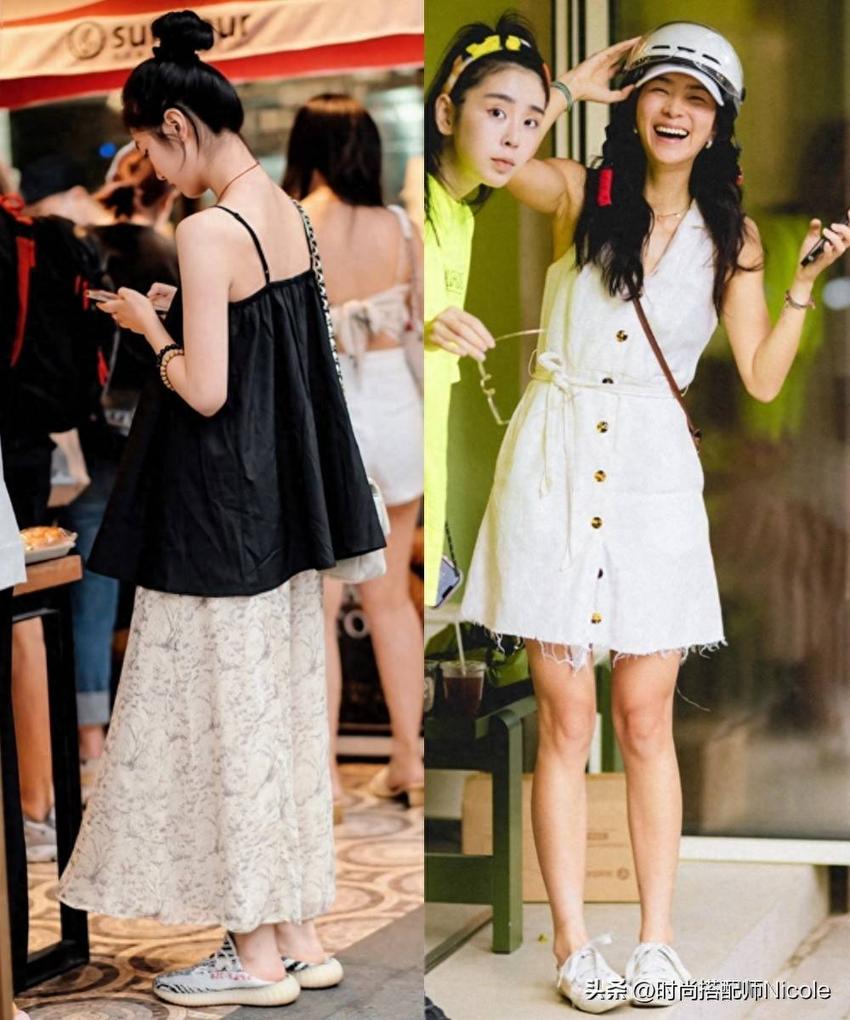 上海女孩“运动鞋+裙子”的正确穿法，美得刚刚好