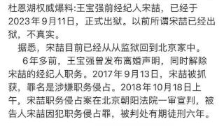 曝王宝强前经纪人宋喆已经出狱，目前待在老家，马蓉并未现身迎接