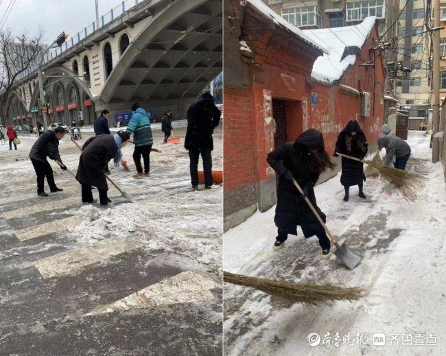 彻夜清雪，济南天桥出动1300余人次环卫人员保出行