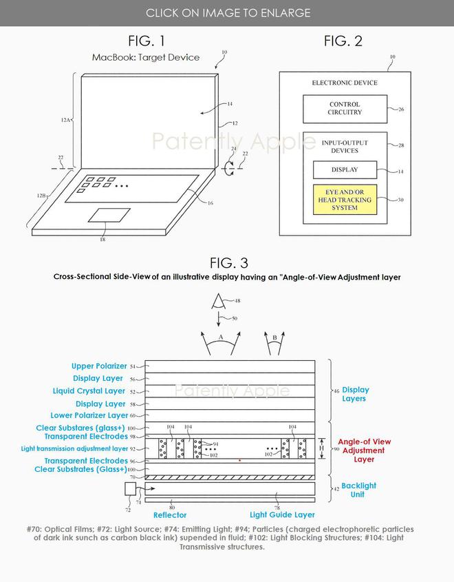 苹果公司获macbook设计专利，可以创建视角调整层