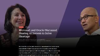 微软、甲骨文考虑共享 AI 服务器，解决算力短缺问题