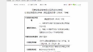 因数据不真实，太保产险黑龙江分公司合计被罚18万元