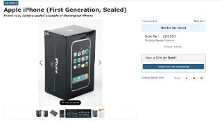 rrauction拍卖初代iphone成拍价54904美元