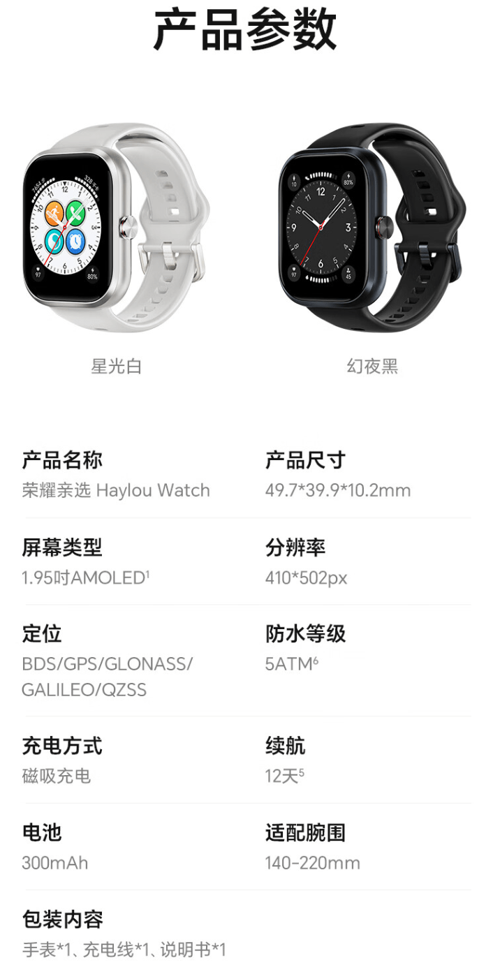 荣耀亲选 Haylou Watch 智能手表发布