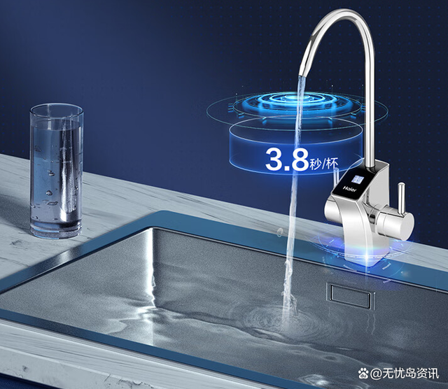 海尔玉净1000g厨下型净水器，让你喝到优质的过滤水