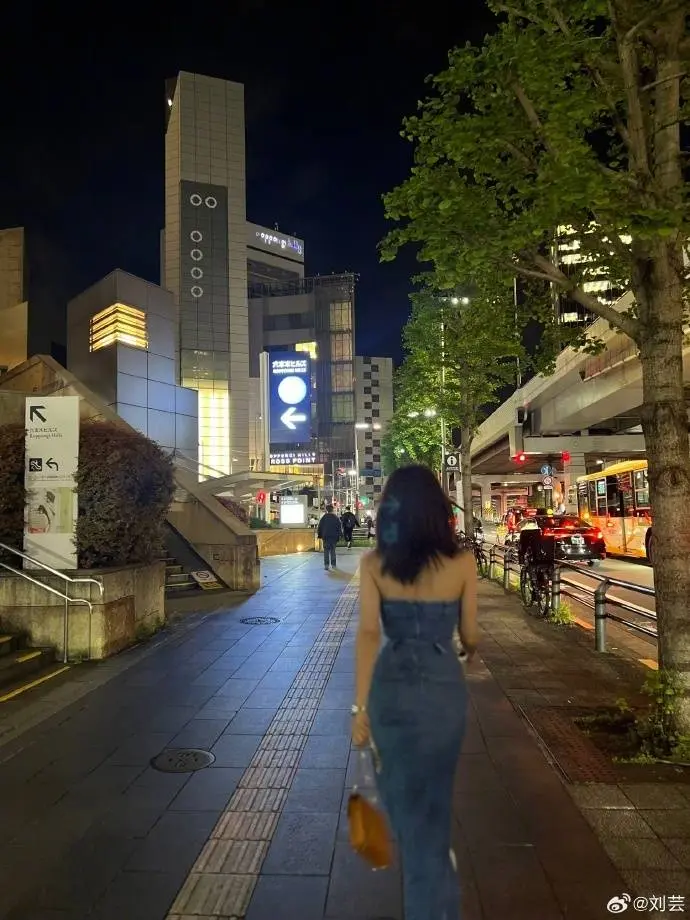 刘芸分享街拍美照，身姿曼妙甜如少女，回眸一笑让人心醉