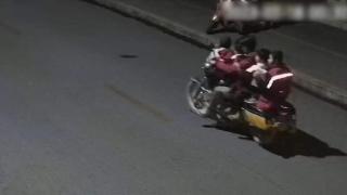 一辆摩托车搭乘6个人！广西河池一男子酒后无证驾驶被处罚