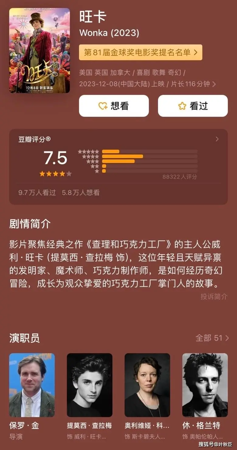 《旺卡》影评：大家别被骗了，这部片子只有一个亮点