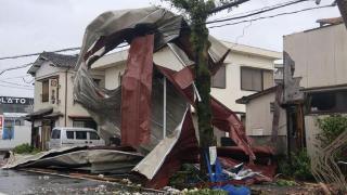 台风“珊珊”登陆日本 至少3人死亡