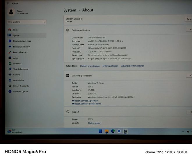 荣耀magicbookpro16关键配置分析