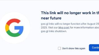 谷歌宣布2024年8月25日停止解析短链goo.gl服务