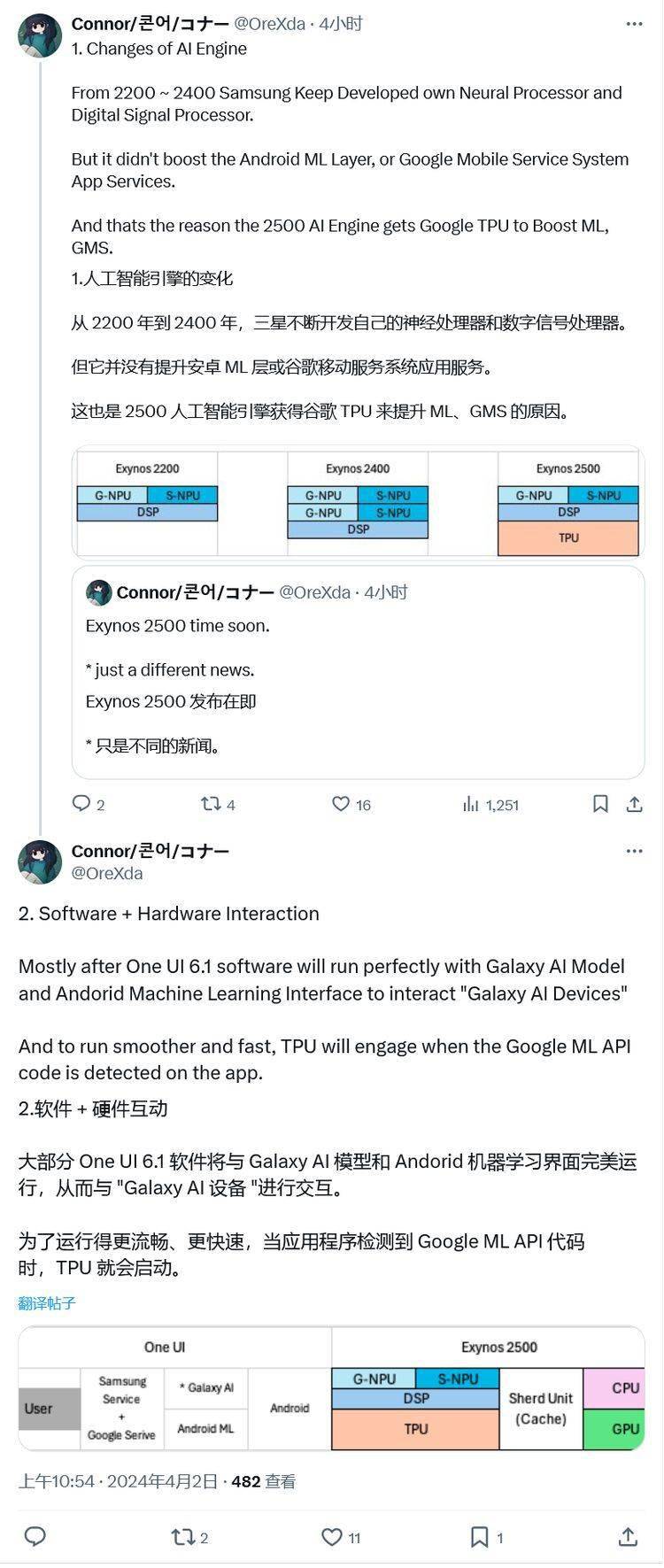 三星正在探索exynos2500芯片的ai功能