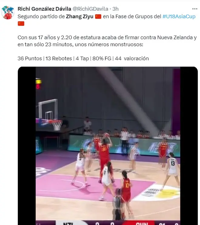 张子宇再引外媒热议：FIBA晒数据惊恐 美媒称可怕 西媒赞传球视眼