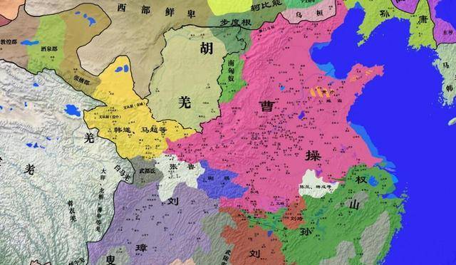 赤壁之战后：曹操、刘备、孙权三足鼎立的局势