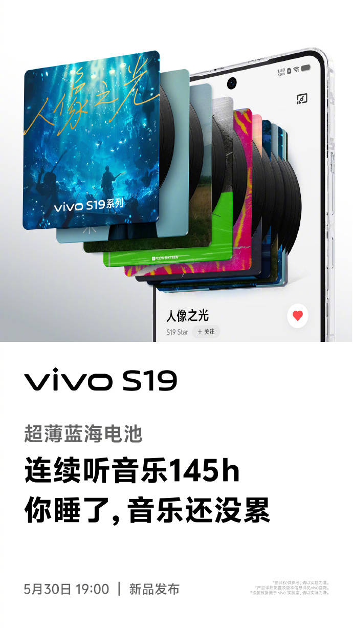 vivos19系列新机曝光：6000mah超薄蓝海电池