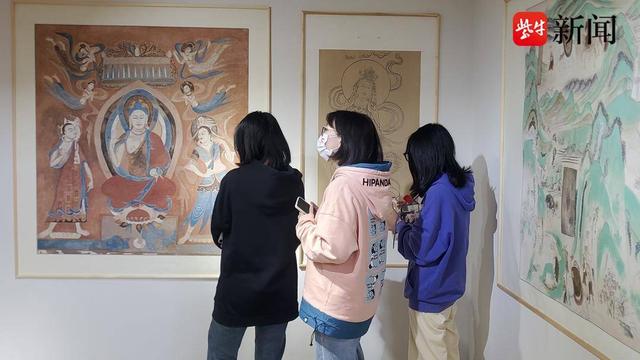 《敦煌壁画临摹作品高校美育展》在南通大学开幕