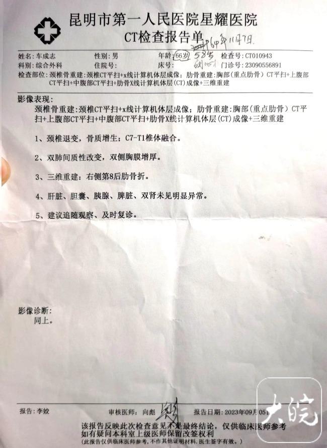 昆明一老汉摆摊与城管冲突受伤 后续：双方已协商处理