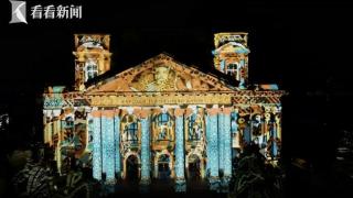 保加利亚“月亮灯光节” 建筑物变身露天画廊