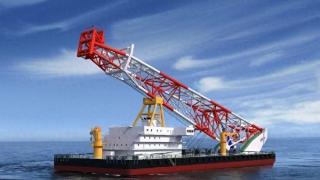 世界在建最大打桩船在江苏启东开始搭载