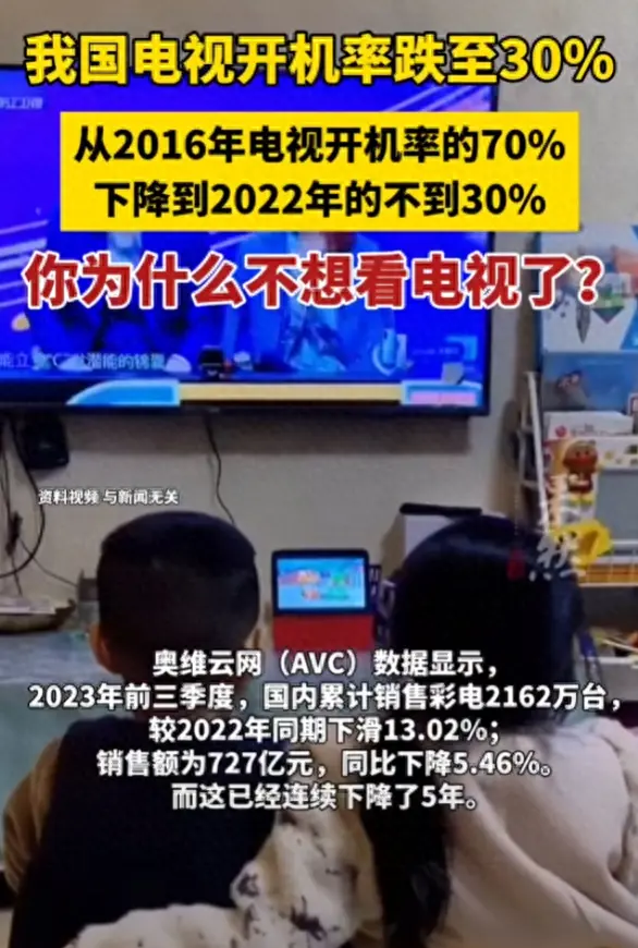 笑不活了！电视开机率下降到不足三成冲上热搜，我却笑死在评论区