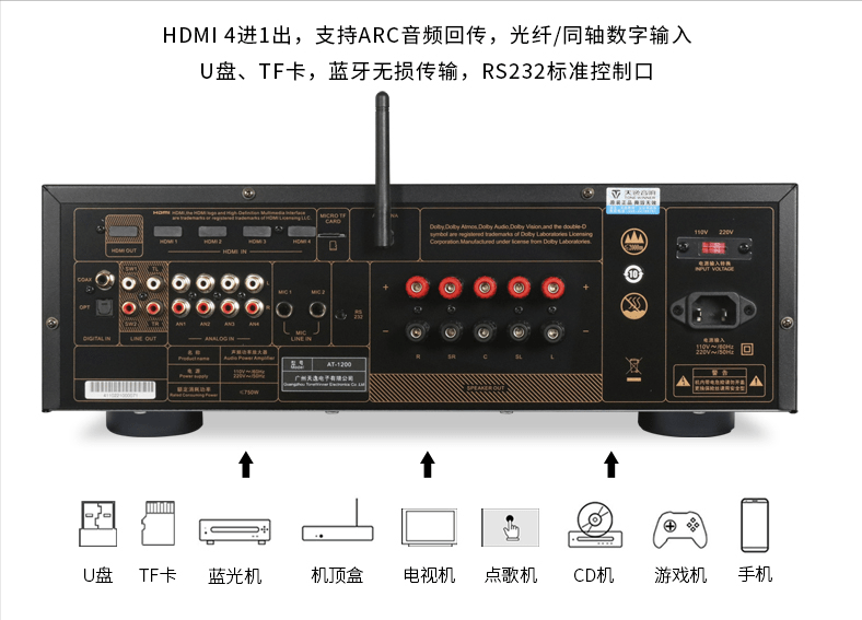 双十一天逸at-1200全景声影院套装来袭