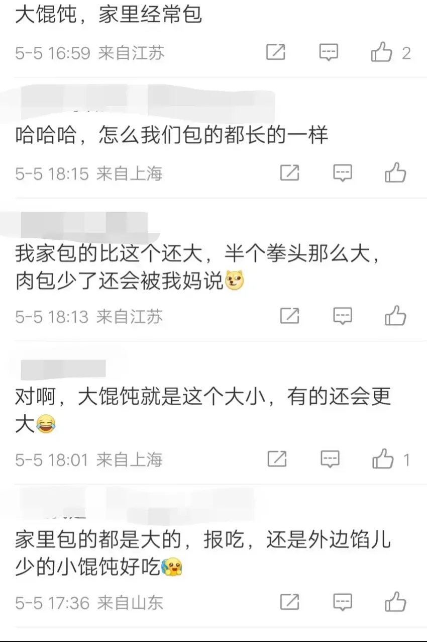 笑麻！山东10个馄饨250克吃懵南方人，网友:小见多怪，评论区炸锅