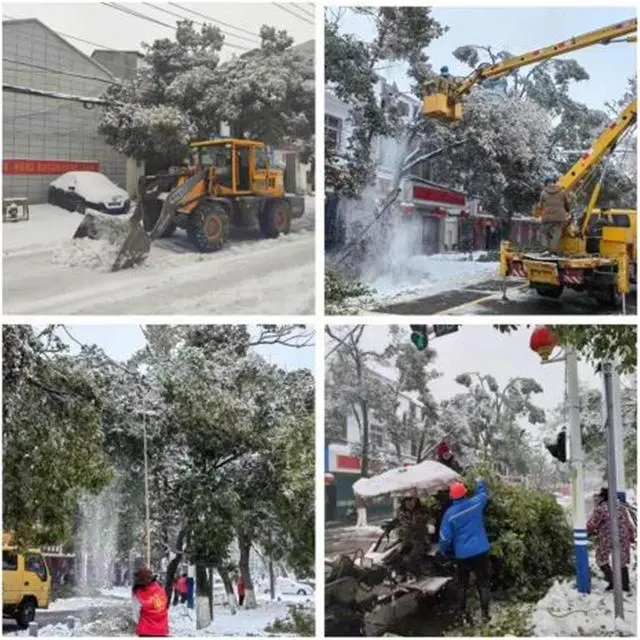 武汉黄陂祁家湾街党员干部齐上阵，吹响铲冰除雪“集结号”