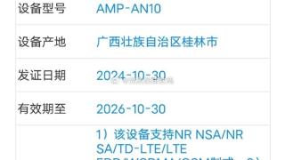 荣耀300 Pro+入网：支持北斗卫星消息