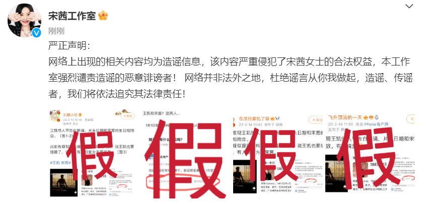 曝王凯与圈内女友准备结婚，女方被猜是宋茜，双方工作室火速辟谣