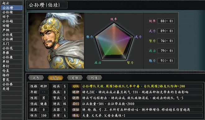 三国志11：公孙瓒在惊鸿版点亮白马义从，终于不用只靠赵云活命了