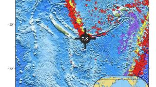 洛亚蒂群岛东南海域发生7.8级地震 已经引发海啸