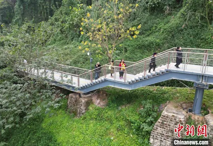 重庆：“悬空”步道打造市民慢行交通系统 成休闲观光打卡地